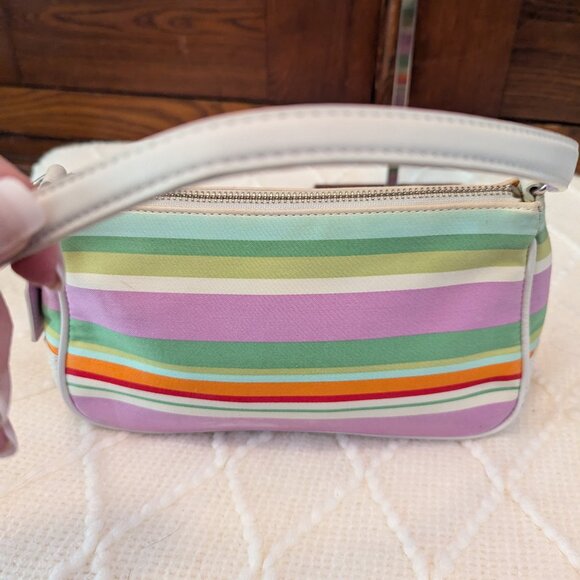 Coach striped legacy multicolor mini baguette bag - Picture 10 of 12